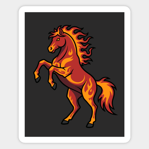 Fire Horse 2026 Magnet by CreativeSage